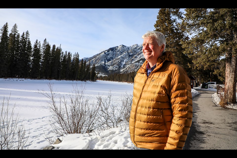 Banff conservationist and wildlife advocate Harvey Locke poses along the Bow River in Banff on Friday (Jan. 20). JUNGMIN HAM RMO PHOTO