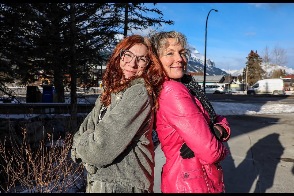 Canmore Theatre School founder and artistic director Karen Barker, right, and core teacher and executive director Candise McMullin pose in Canmore on Wednesday (Jan. 25). 

JUNGMIN HAM RMO PHOTO