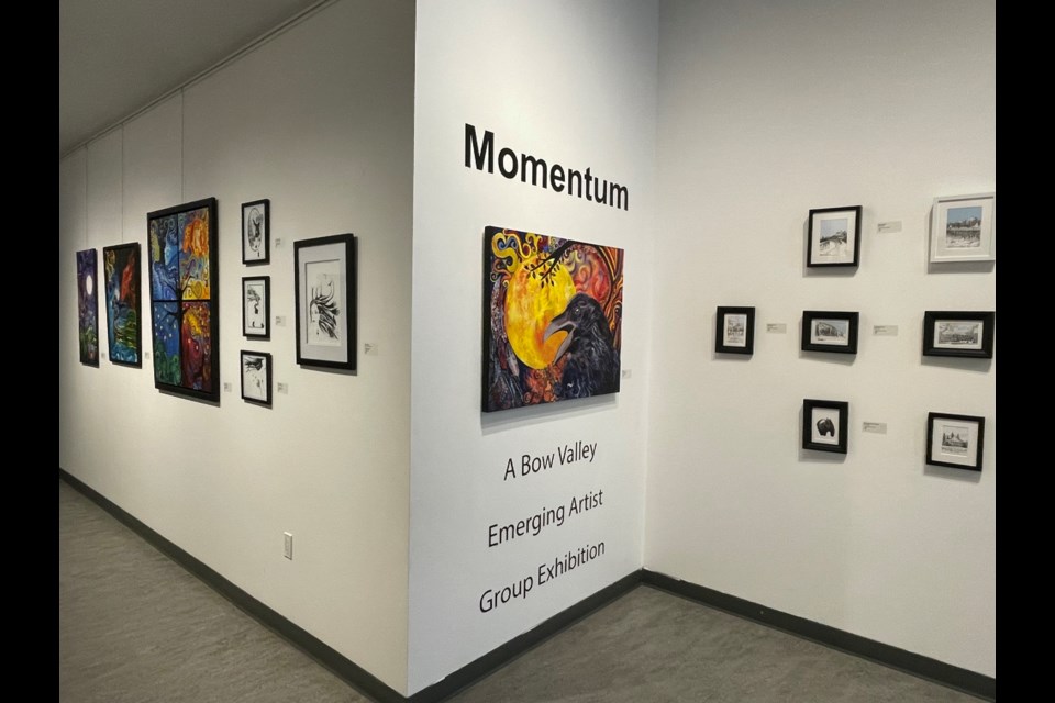 Some of the work on display in the Momentum exhibition at artsPlace. The show runs until Feb. 5.

PHOTO SUBMITTED