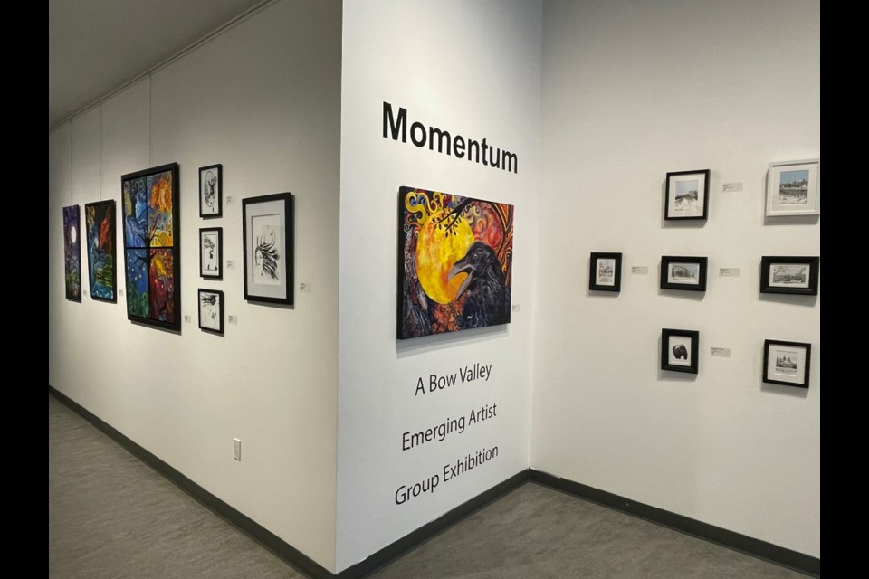 Some of the work on display in the Momentum exhibition at artsPlace. The show runs until Feb. 5.

PHOTO SUBMITTED