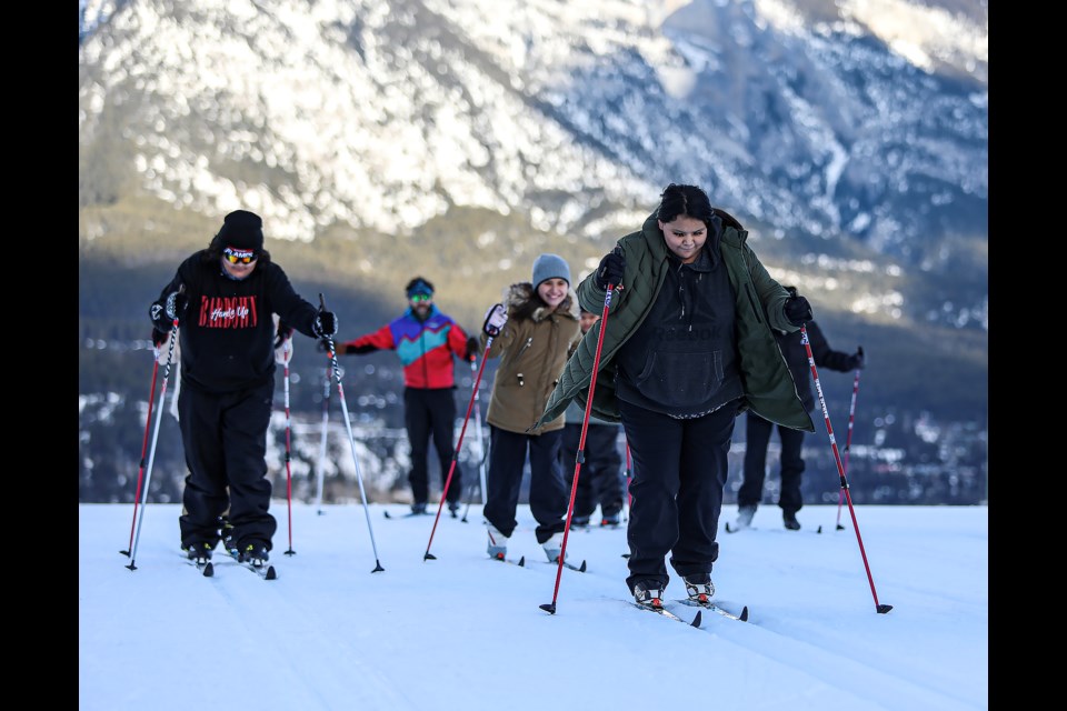The Spirit North Ski Team trains at the Canmore Nordic Centre on Wednesday (Feb. 8). JUNGMIN HAM RMO PHOTO