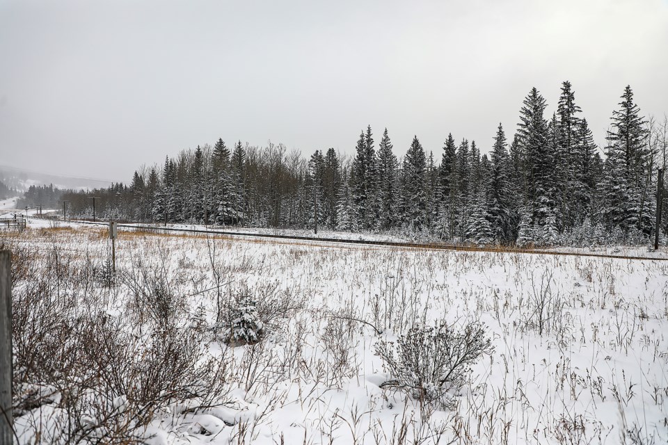 A proposed helicopter pad is being made by a company on Crown land in the MD of Bighorn near the intersection of Elk Run Boulevard and Bow Valley Trail.  JUNGMIN HAM RMO PHOTO