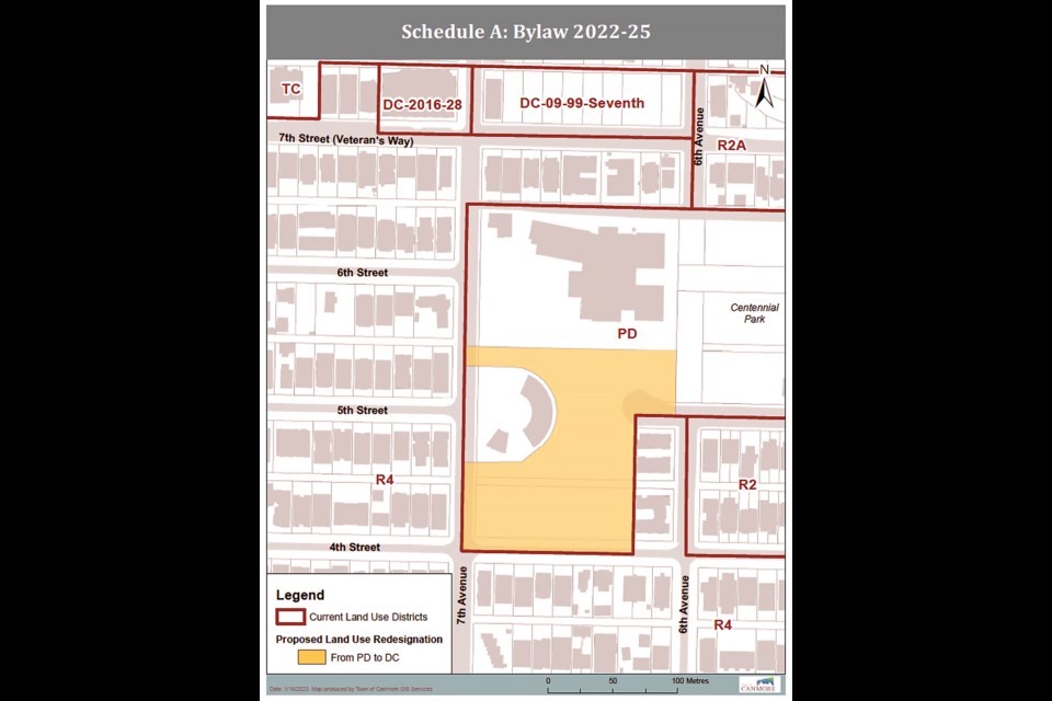 A small area of the Lawrence Grassi Middle School area redevelopment plan will head to a public hearing to decide if a portion of land thatâs a public use district should be modified to a direct control district.

SUBMITTED PHOTO