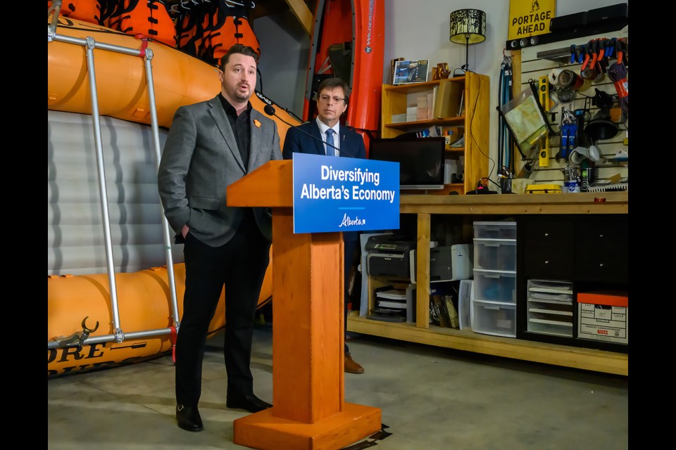 Shae Bird, CEO, Indigenous Tourism Alberta, speaks in Dead Man's Flats on Tuesday (April 4). MATTHEW THOMPSON RMO PHOTO