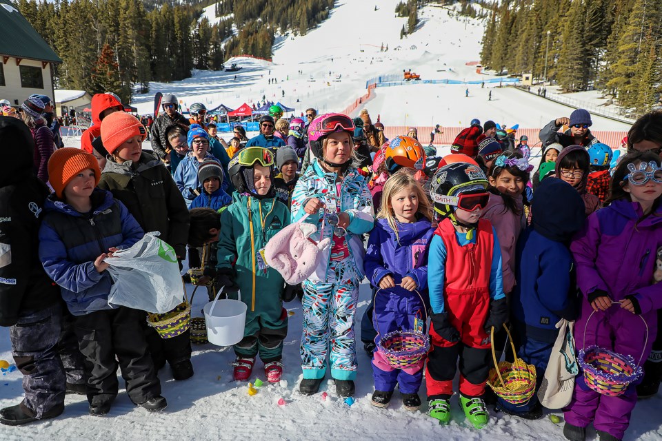 The Easter Egg Hunt event was held at Mount Norquay in Banff National Park on Sunday (April 9). The Easter Egg Hunt event, which invited kids of all ages, is an event where thousands of empty toy eggs are hidden in Mt. Norquay and exchanged for chocolate. JUNGMIN HAM RMO PHOTO