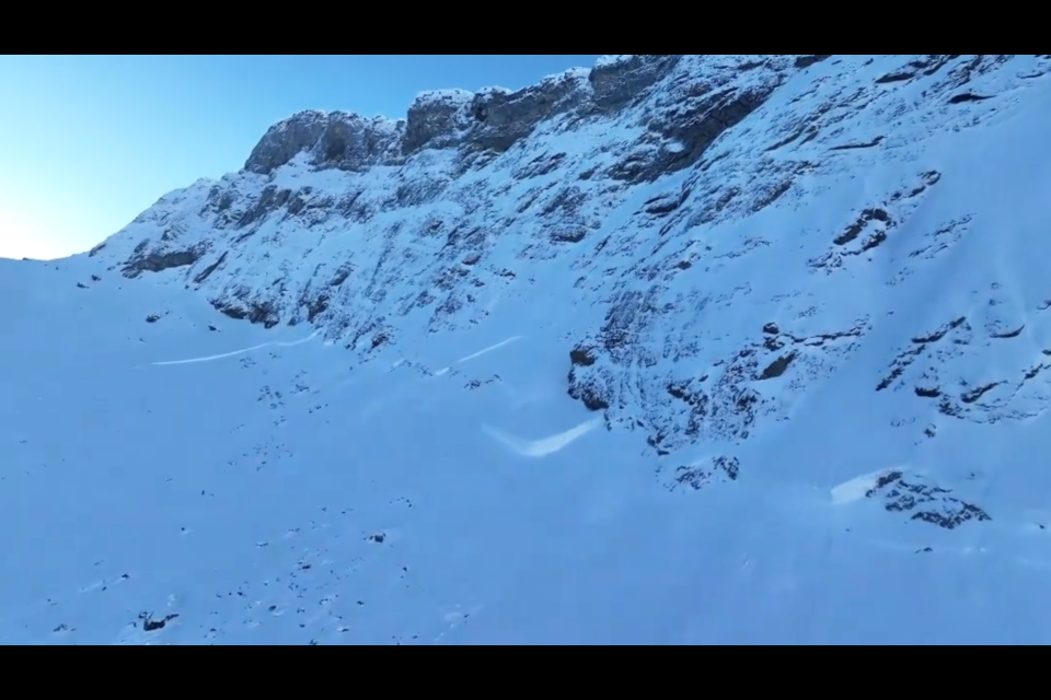 A size three avalanche reported on Mount Buller on April 12 was one of many naturally occurring slides throughout the Kananaskis region last week.

PHOTO COURTESY OF KANANASKIS MOUNTAIN RESCUE