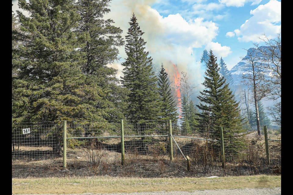 A prescribed fire in Banff National Park near the Town of Banff that got out of control  Wednesday afternoon (May 3) is now classified as 'being held'. JUNGMIN HAM RMO PHOTO 