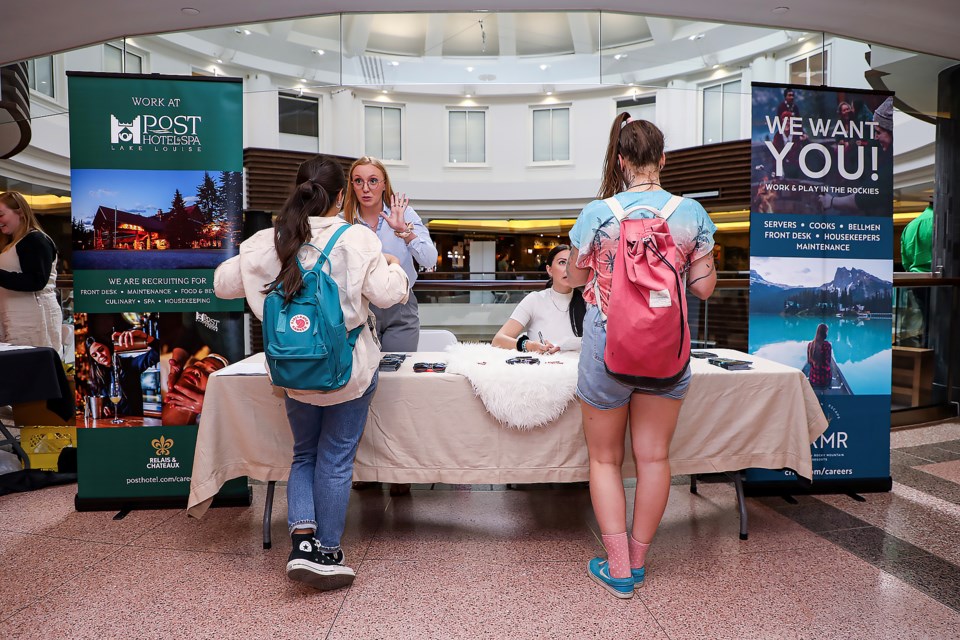 The Banff Spring Hiring Fair was held at the Cascade Shops in Banff on Thursday (May 4). JUNGMIN HAM RMO PHOTO