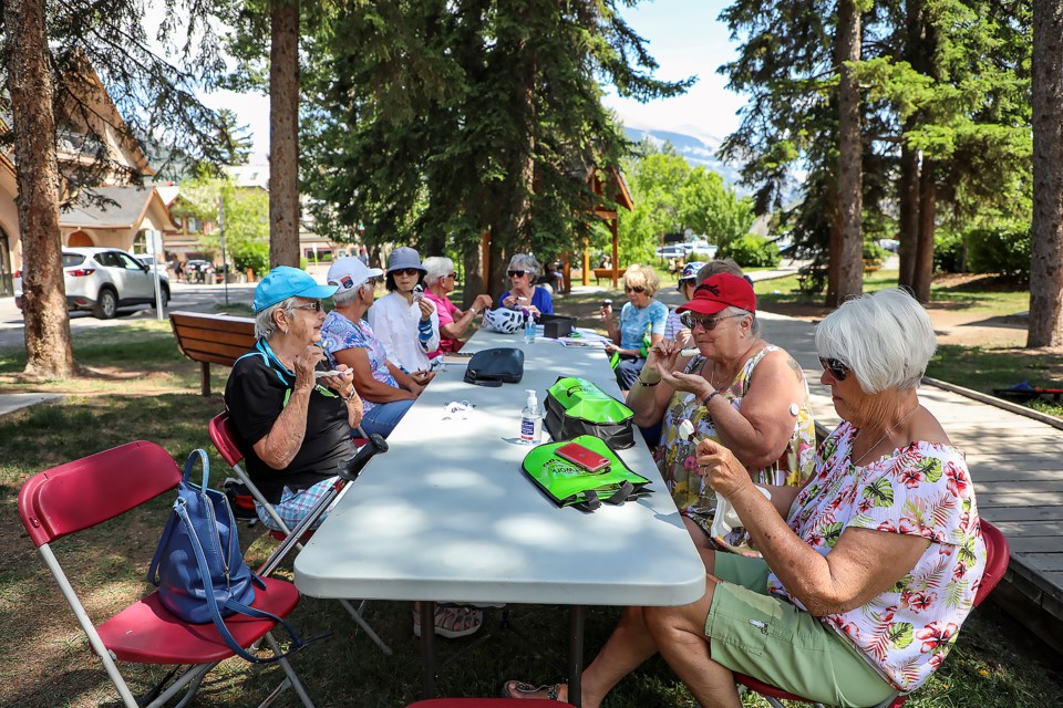 The seniors' ice cream social event was held during Senior's Week at the Canmore Civic Centre and Rotary Friendship Park on Thursday (June 8). JUNGMIN HAM RMO PHOTO