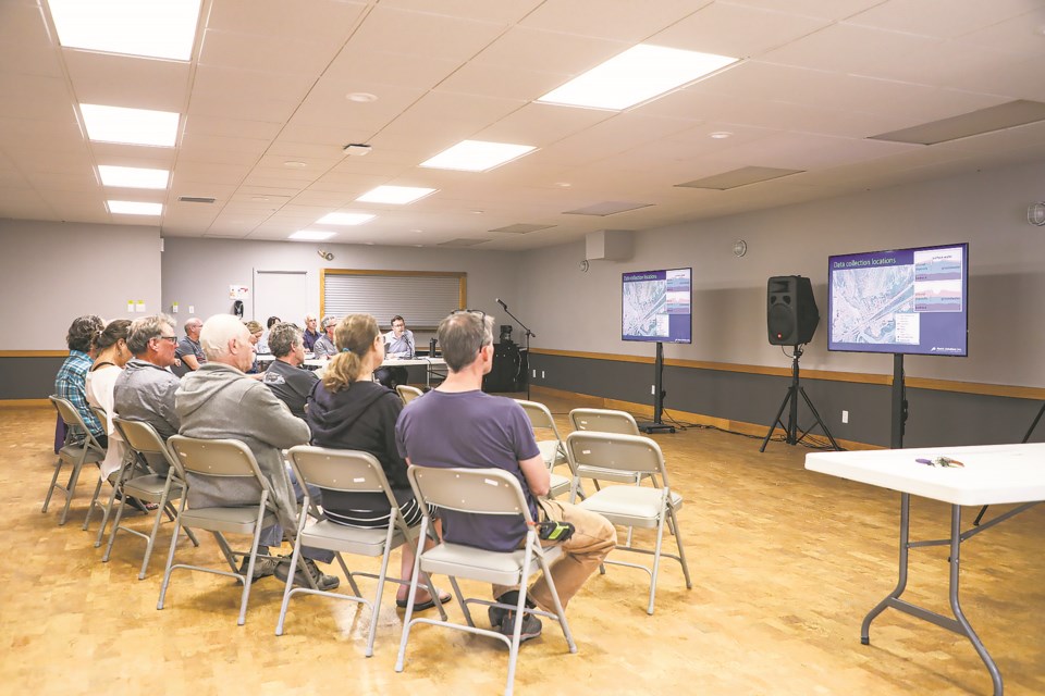 A community information session on the Matrix groundwater study was held at the Exshaw Community Hall on Tuesday (June 27). JUNGMIN HAM RMO PHOTO