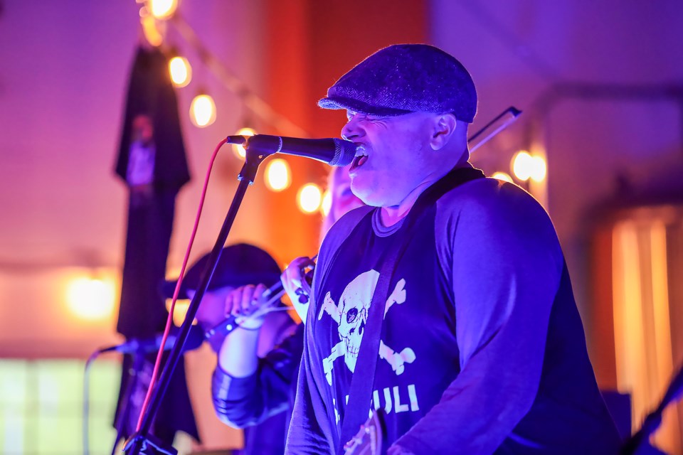 High energy Celtic punk band The Peelers’ Joe Palmer performed at Canmore Brewing Company on Thursday (June 29). JUNGMIN HAM RMO PHOTO