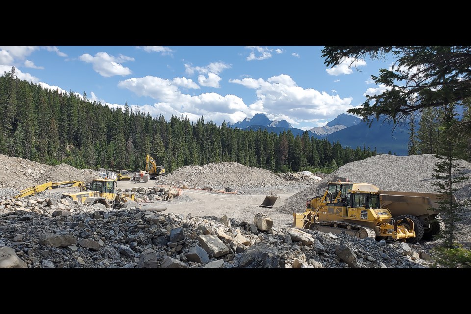 The site of the Cougar Creek flood mitigation project on Sunday (July 2). GREG COLGAN RMO PHOTO