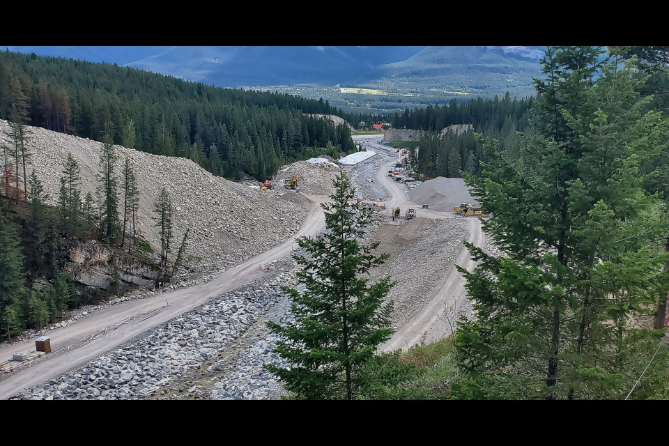 The site of the Cougar Creek flood mitigation project on Sunday (July 2). GREG COLGAN RMO PHOTO