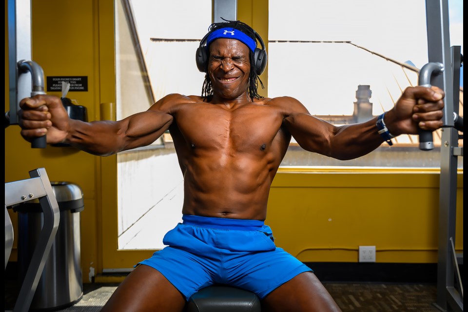 Andy Mabidi works out in Canmore on Tuesday (July 25). MATTHEW THOMPSON RMO PHOTO