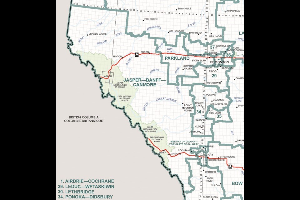 The new federal riding of Jasper-Banff-Canmore was renamed to Yellowhead in the Federal Electoral Boundaries Commission's final report released late last month.

SCREENSHOT