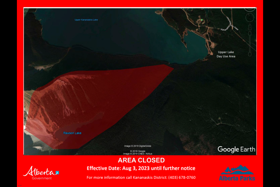 An injured grizzly bear forced the closure of Rawson Lake Trail and Sarrail Ridge Route Thursday (Aug. 3). 

Alberta Parks map