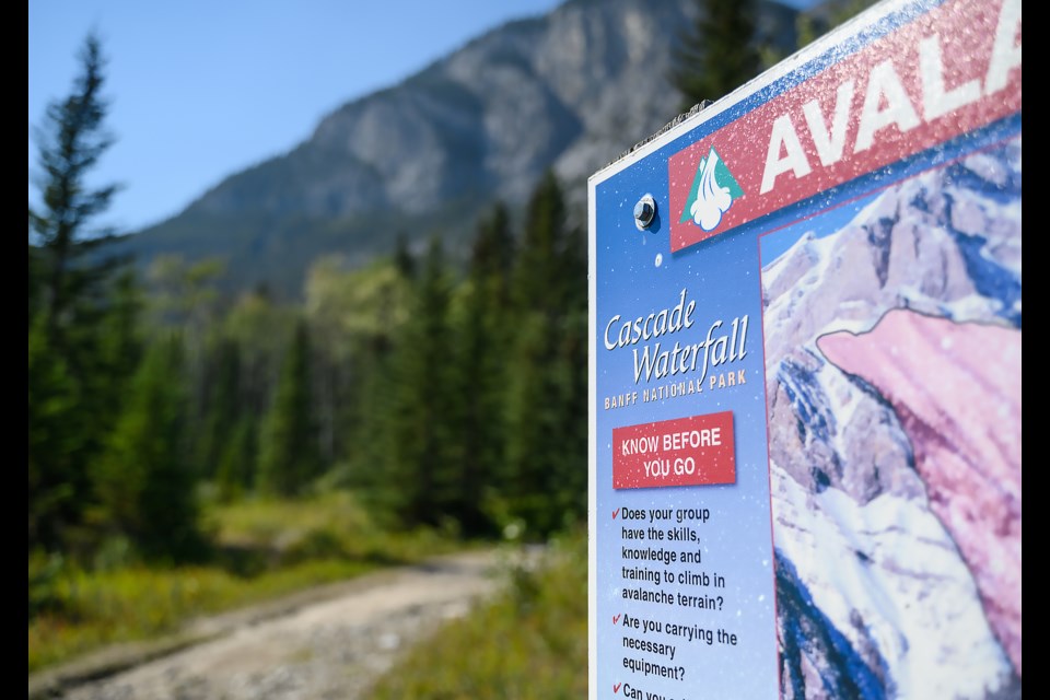 The trail that leads to Cascade Falls in Banff National Park on Monday (Aug. 28). MATTHEW THOMPSON RMO PHOTO