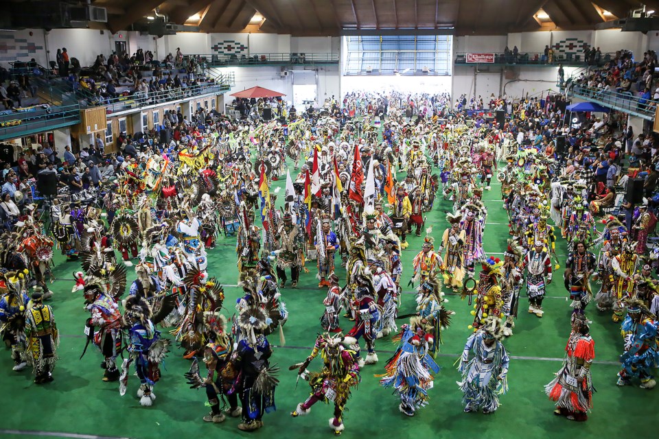 The Mînî Thnî Classic Pow Wow was held at Chief Goodstoney Rodeo Centre in Mînî Thnî (Morley) on Friday (Sept. 1). JUNGMIN HAM RMO PHOTO 