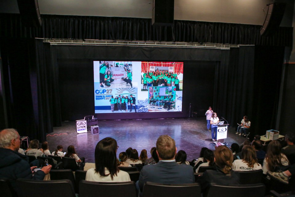 Decarbonize Extreme Hangout, a youth climate speakers series that featured Alberta climate action-heroes, was held at Canmore Collegiate High School on Saturday (Oct. 21). JUNGMIN HAM RMO PHOTO 