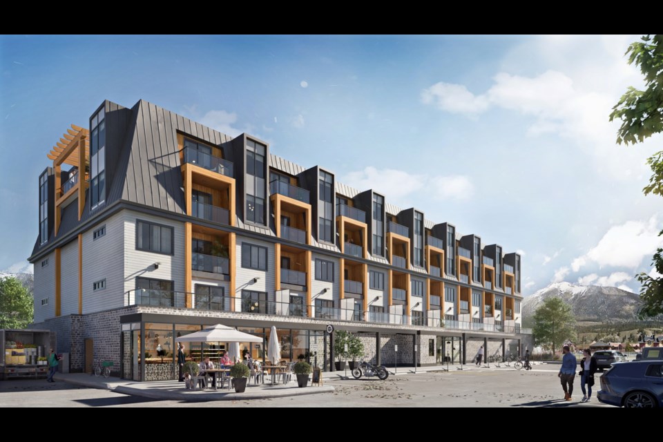 A conceptual design of the purpose-built apartment at 900 Railway Ave. HANDOUT