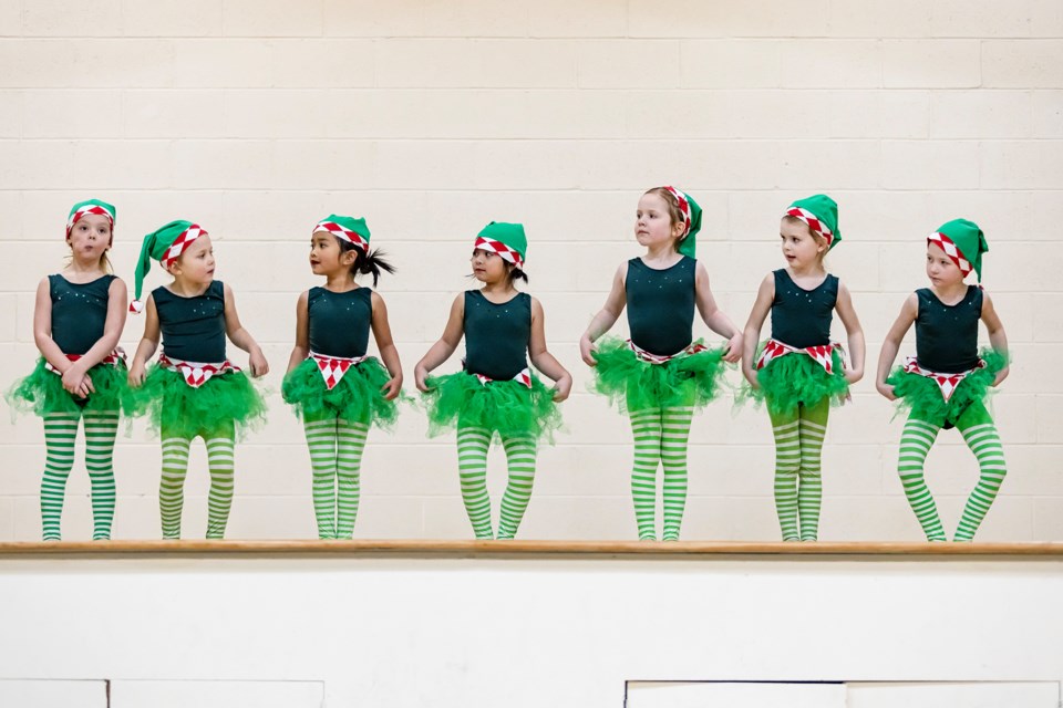 Banff Dance Academy performers get into the spirit of the season with their "Elves" dance at the Banff Dance Academy's Twelve Days of Christmas show at St. George's in-the-Pines Anglican Church in Banff on Tuesday (Dec. 12). JUNGMIN HAM RMO PHOTO