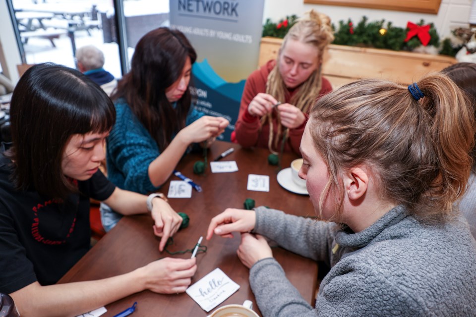 Canmore Young Adult Network (CYAN) hosted the Christmas crochet ornament-making session at JK Bakery in Canmore on Thursday (Dec. 14). JUNGMIN HAM RMO PHOTO