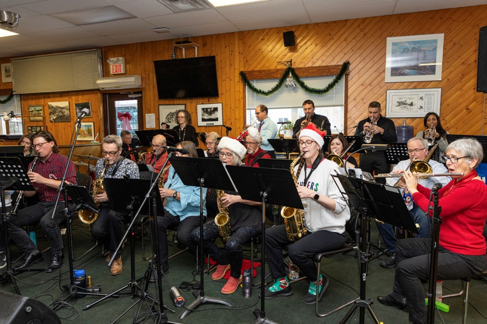 The Valley Winds Music Association performs in the Jazzy Big Band Christmas at the Canmore Legion on Saturday (Dec. 17). JUNGMIN HAM RMO PHOTO  