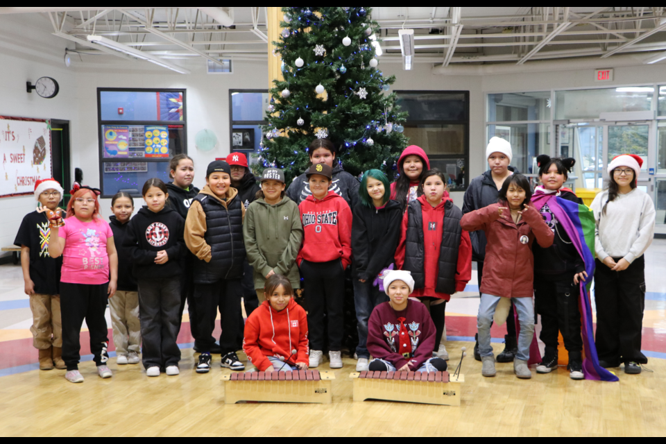 Nakoda Elementary School's Grade 5 class won $5,000 in new instruments and music technology for the school with their rendition of Drake's Passionfruit in the CBC Music Class Challenge. JESSICA LEE RMO PHOTO