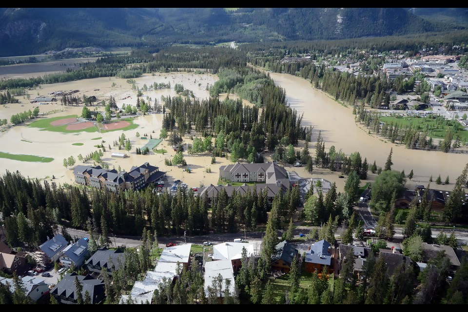 Banff flooding in 2013. RMO FILE PHOTO