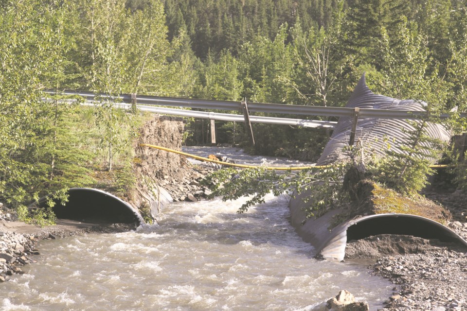 Dead Man's Flats flood damage in 2013. RMO FILE PHOTO