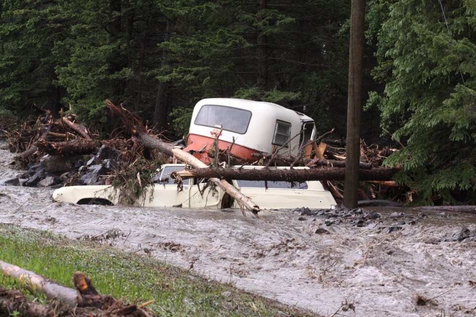 Dead Man's Flats flood damage in 2013. RMO FILE PHOTO