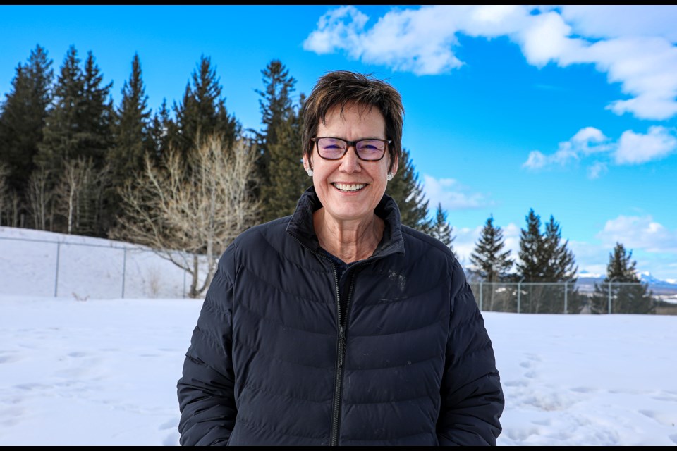 Terry Poucette, named director of Kiipitakyoyis (Grandmother's Lodge) in the University of Calgary's department of social work, poses for a photo in Mînî Thnî (Morley) on Tuesday (Feb. 20). JUNGMIN HAM RMO PHOTO