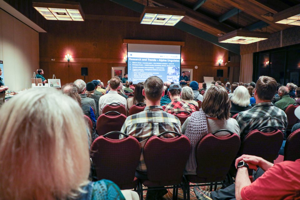 Parks Canada hosts the public evening session at Banff National Park’s 24th Annual Planning Forum at the Banff Park Lodge on Wednesday (Feb. 28). JUNGMIN HAM RMO PHOTO