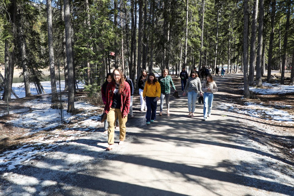 The Future Leaders Youth Council of the Biosphere Institute of the Bow Valley hosts the "Not the End of the World," a free event at the Bow River near the Banff YWCA on Saturday (April 20) to learn about actions for a better Earth. JUNGMIN HAM RMO PHOTO