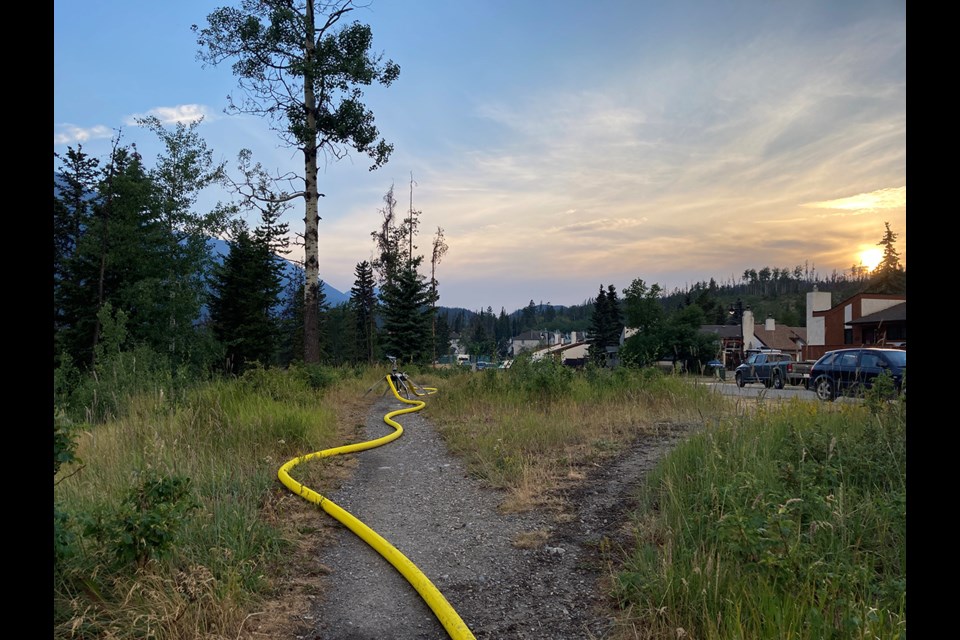 A sprinkler system is set up in the Jasper townsite to protect infrastructure.

PARKS CANADA PHOTO