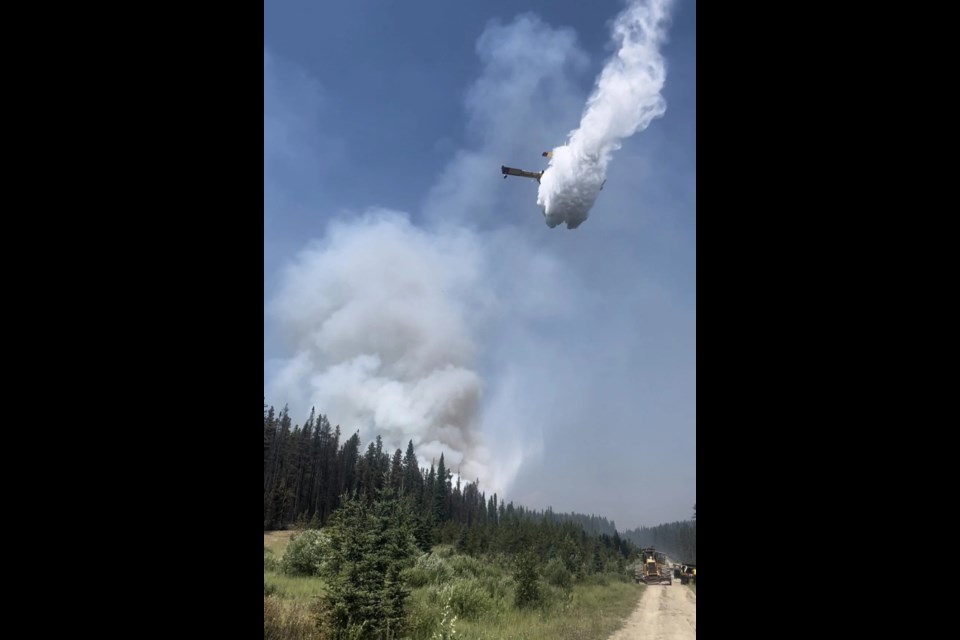 An air tanker performs a drop on a wildfire in the MD of Bighorn's north Ranchlands area.

ALBERTA WILDFIRE PHOTO
