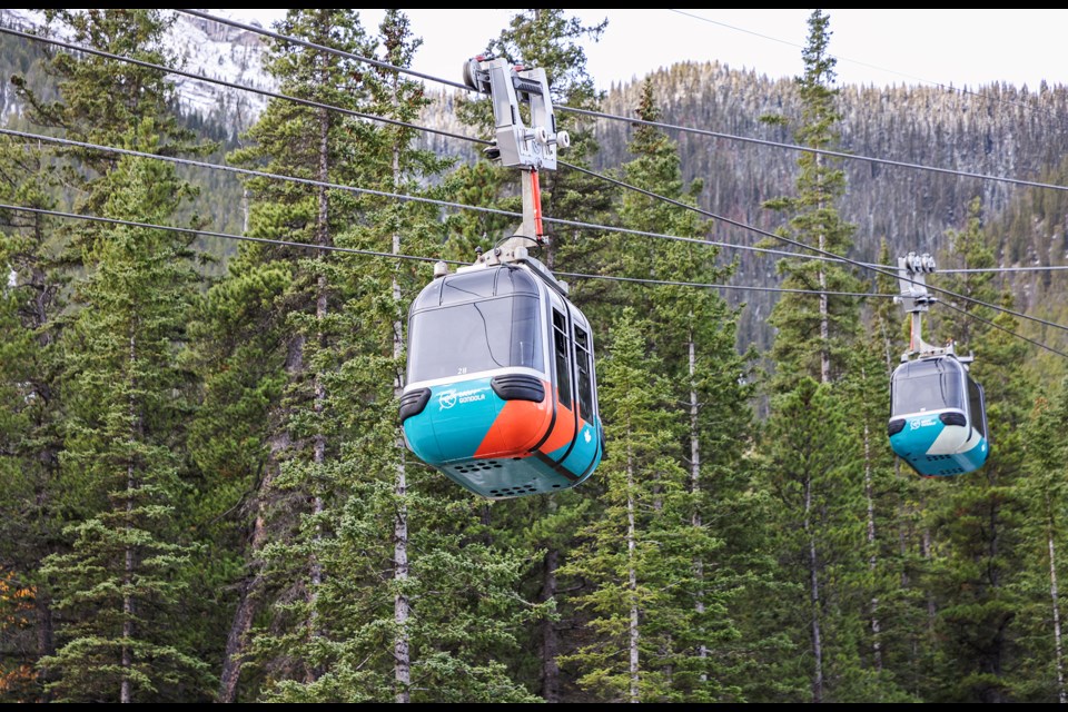 The Banff gondola at Sulphur Mountain on Friday (Oct. 18). JUNGMIN HAM RMO PHOTO