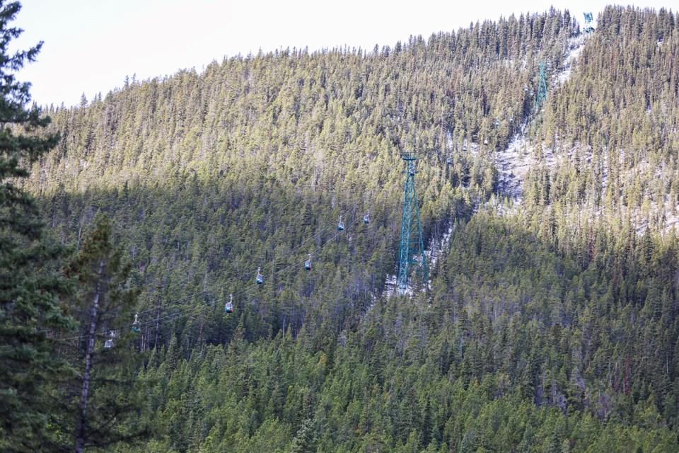 The Banff gondola at Sulphur Mountain on Friday (Oct. 18). JUNGMIN HAM RMO PHOTO