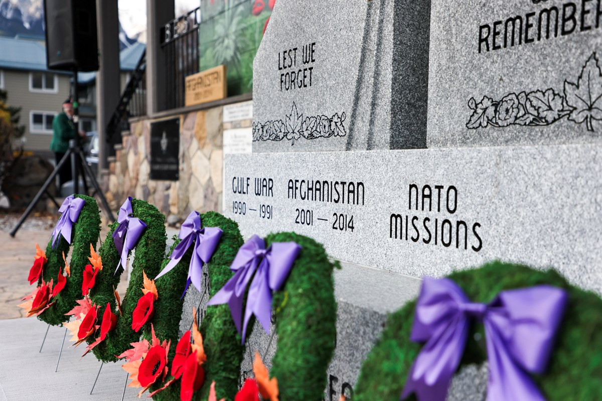 Canmore Legion rededicates, adds to cenotaph