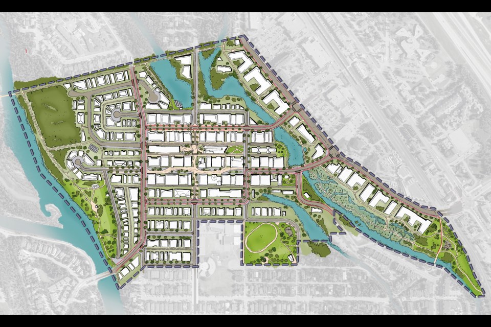 A conceptual scheme of what downtown Canmore could look like if the downtown area redevelopment plan is approved. HANDOUT