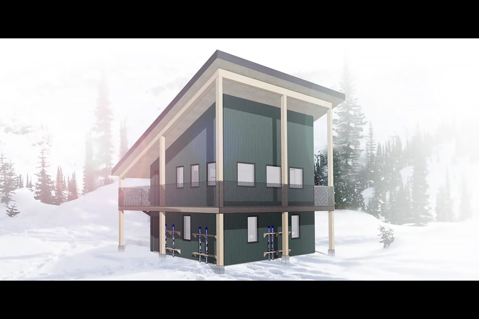 A conceptual schematic of Alpine Club of Canada's cabin in Robson Pass. HANDOUT