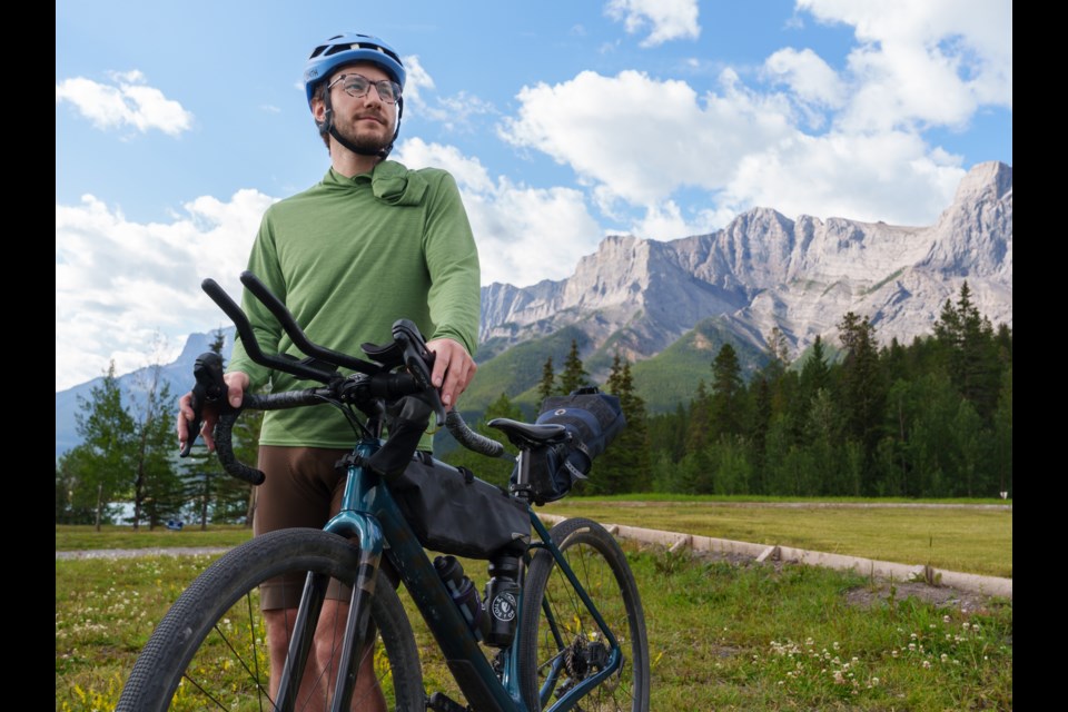 Canmore's Giordano Pillarella poses for a photo at the Canmore Nordic Centre on Friday (July 25). LEAH PELLETIER RMO PHOTO