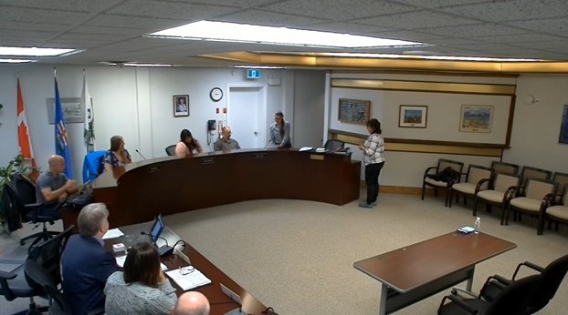 Alice James is sworn in as the new councillor for ward 3 in the MD of Bighorn on June 17, 2022.