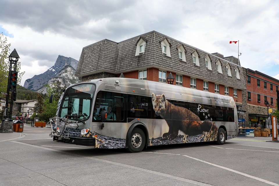 A Roam transit electric bus in Banff last June.

RMO FILE PHOTO