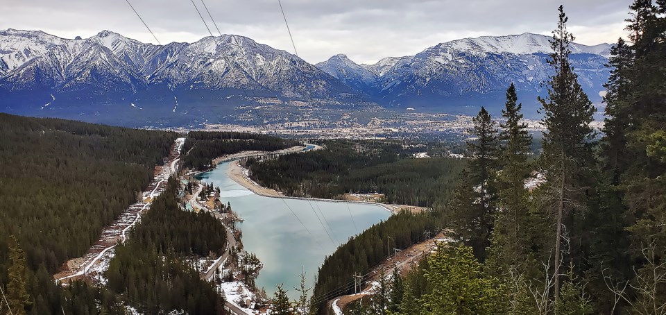 Forebay reservoir from Grassi Lakes 1