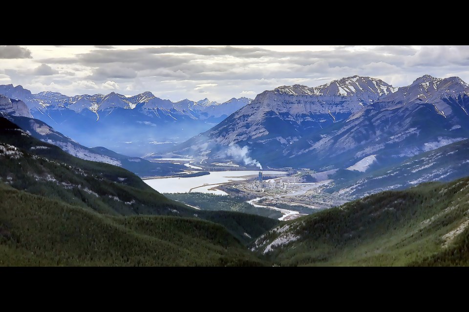 Lafarge plant and Bow Valley view from Yates Mountain. RMO FILE PHOTO