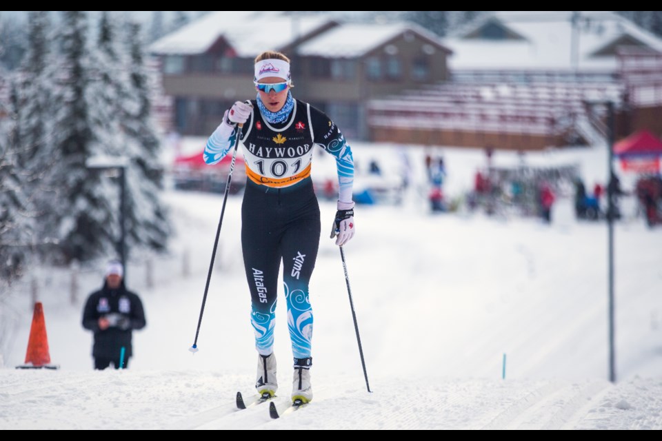 National team skier Dahria Beatty competes in Frozen Thunder at the Canmore Nordic Centre. RMO FILE PHOTO