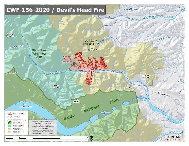 The Devil's Head wildfire. ALBERTA WILDFIRE IMAGE