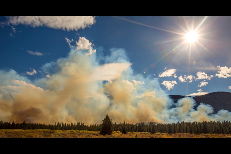 A prescribed burn at Moose Meadows in Banff National Park 2016. RMO FILE PHOTO