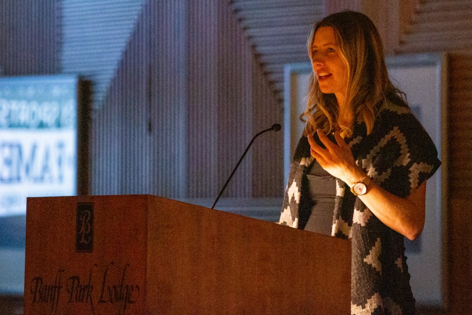 Chandra Crawford during the 2019 Bow Valley Sports Hall of Fame ceremony in Banff. RMO FILE PHOTO